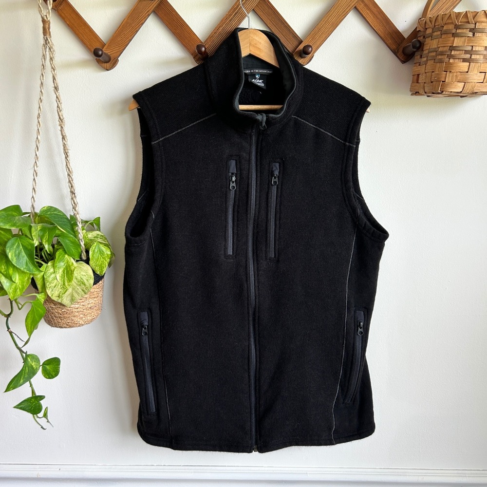 Kuhl Interceptr Vest Mens Large Black Fleece Full Zip Outdoor Hiking 1067